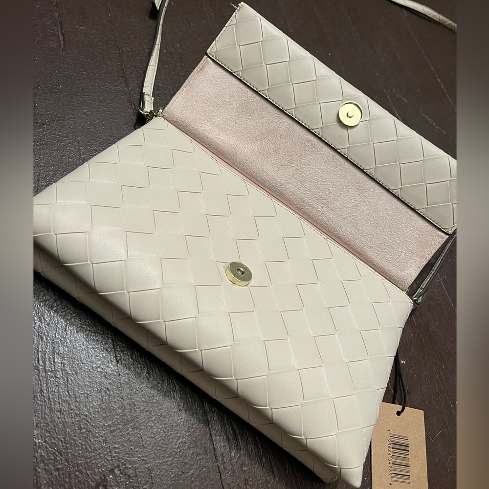 NWT Steve Madden vanilla baprill clutch shoulder purse - Picture 3 of 5